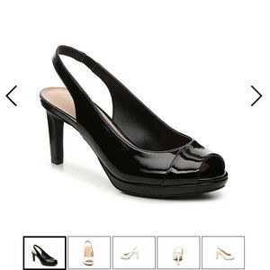 Katie & Kelly size 6 black open toe heels